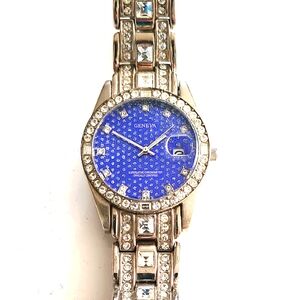 Geneva Women's Silver and Blue Watch